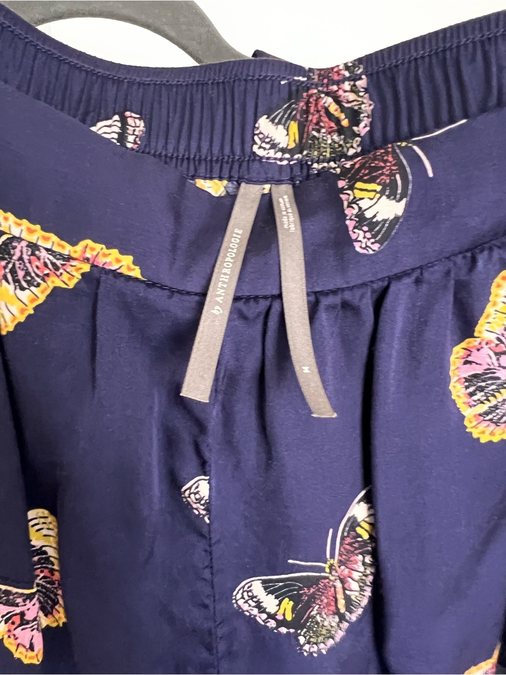 Anthropologie Navy Butterfly-Print Short Pajama Set - Picture 11 of 16